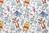 Winnie the Pooh Piglet Eeyore Tigger Pattern Fabric printed in Korea by the Half Yard
